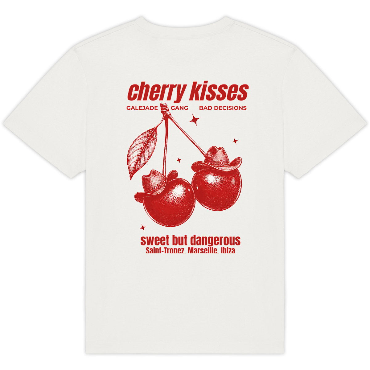 T-shirt Cowboy Cherry Kisses -Imprimé Dos Vintage - dos_0